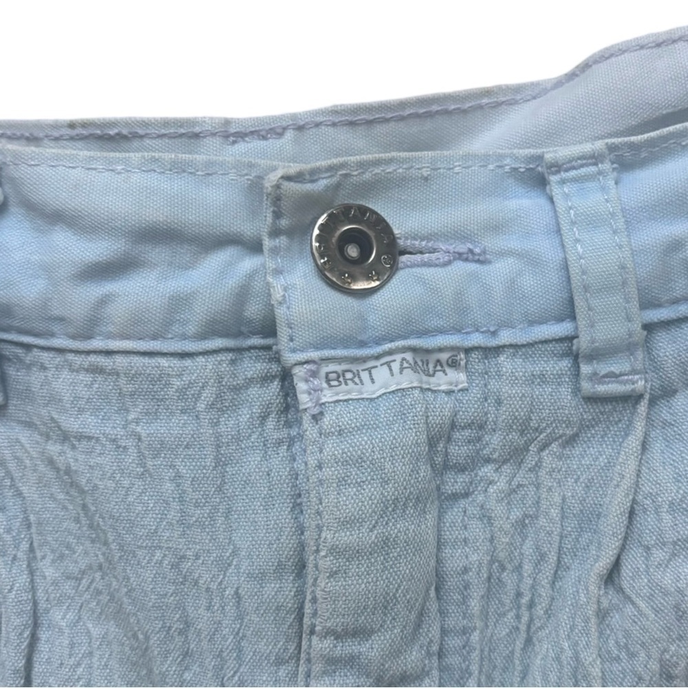 vintage 1990s Britannia ultra High Waist Tapered light wash denim- Large/12 - Picture 7 of 7